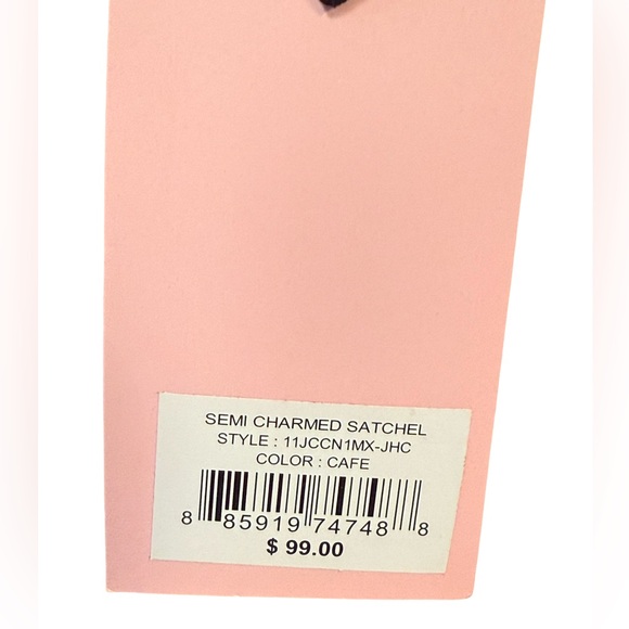 Juicy Couture NWT Taupe Semi Charmed Satchel Crossbody Bag & Bag Charm (P194) - Picture 9 of 9